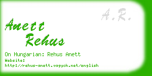 anett rehus business card